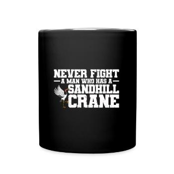 Kranich - Tasse einfarbig - Schwarz - Vorne