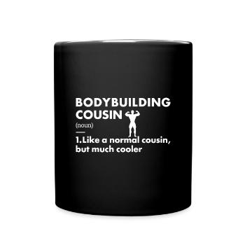 Sport Cousin Definition Bodybuilding - Full Colour Mug - black - Front