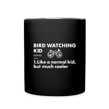 Bird Watcher Kid Definition Bird Watching - Tasse einfarbig - Schwarz - Vorne