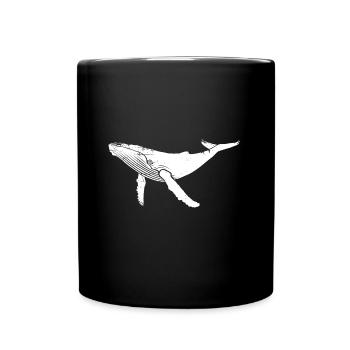 Baleine - Baleine à bosse - Mammifère marin - Cadeau - Mug uni - noir - Devant