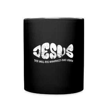 Jesus - Der Weg, Die Wahrheit, Das Leben - Tasse einfarbig - Schwarz - Vorne