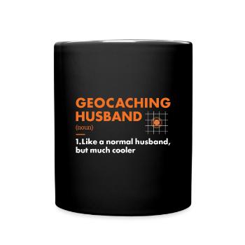 Geocacher Husband Definition Geocaching - Tasse einfarbig - Schwarz - Vorne