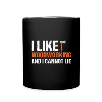 Menuisier J’aime le travail du bois - Mug uni - noir - Devant
