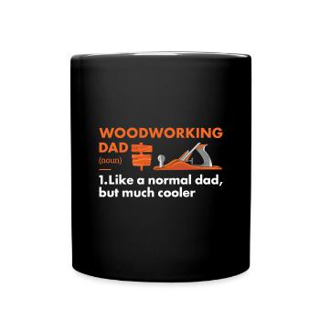 Définition du père menuisier Travail du bois - Mug uni - noir - Devant