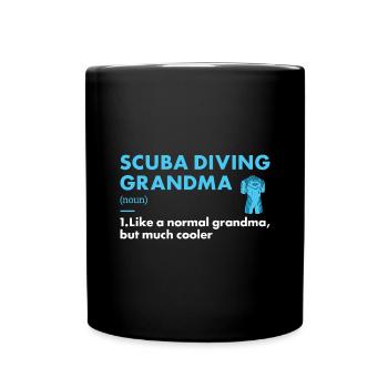 Plongeur Définition de grand-mère Plongée sous-marine - Mug uni - noir - Devant