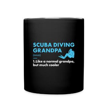 Plongeur Définition de grand-père Plongée sous-marine - Mug uni - noir - Devant