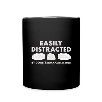 Collecteur de roches Chiens distraits et collecte de roches - Mug uni - noir - Devant