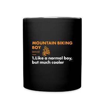 Biker Boy Definition Mountain Biking - Full Colour Mug - black - Front
