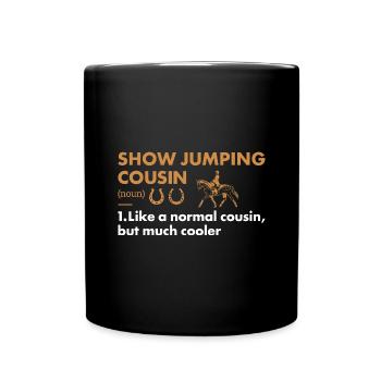 Cavalier Cousin Définition Saut d’obstacles - Mug uni - noir - Devant