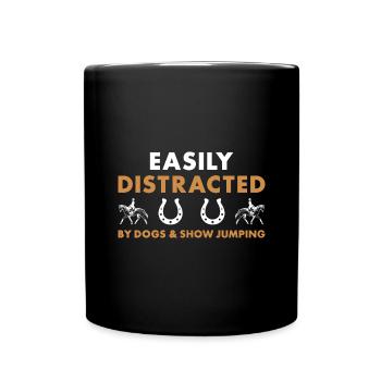 Le sauteur facilement distrait par les chiens et le saut d’obstacles - Mug uni - noir - Devant