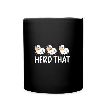 Troupeau qui - mouton - Mug uni - noir - Devant