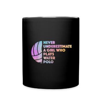 Wasserball - Tasse einfarbig - Schwarz - Vorne