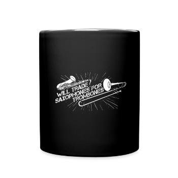 Posaune - Tasse einfarbig - Schwarz - Vorne
