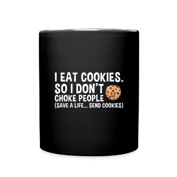 Baking Save A Life… Send Cookies Cookie - Tasse einfarbig - Schwarz - Vorne