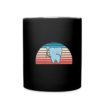 Hygienist Retro Sunset Dental Assistant - Tasse einfarbig - Schwarz - Vorne
