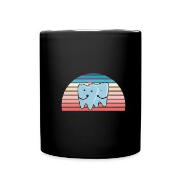 Hygienist Retro Sunset Dental Assistant - Tasse einfarbig - Schwarz - Vorne
