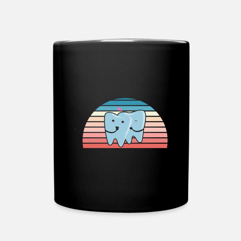 Hygiéniste Retro Sunset Assistant dentaire - Mug uni - noir
