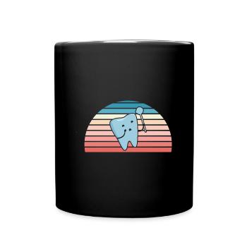 Hygienist Retro Sunset Dental Assistant - Tasse einfarbig - Schwarz - Vorne
