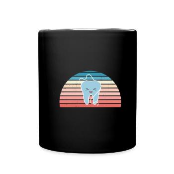 Hygienist Retro Sunset Dental Assistant - Tasse einfarbig - Schwarz - Vorne