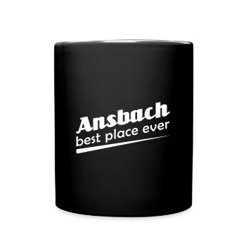 Ansbach - Stadt best place ever - Tasse einfarbig - Schwarz - Vorne