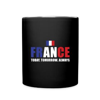 France Today Tomorrow Alaways France Rugby - Tasse einfarbig - Schwarz - Vorne