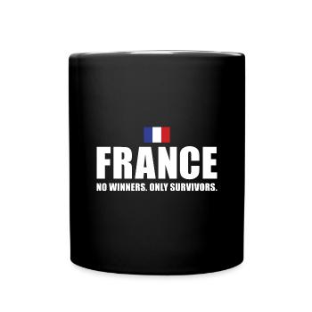 France Pas de vainqueurs seulement des survivants France Rugby - Mug uni - noir - Devant
