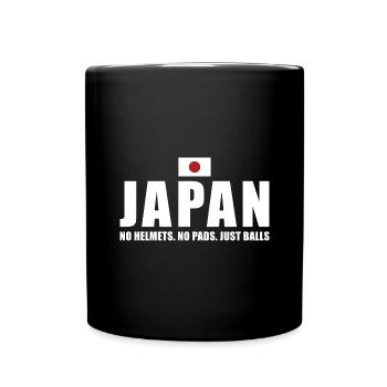 No Helmets No Pads Just Balls Japan Rugby - Tasse einfarbig - Schwarz - Vorne