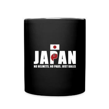 No Helmets No Pads Just Balls Japan Rugby - Tasse einfarbig - Schwarz - Vorne