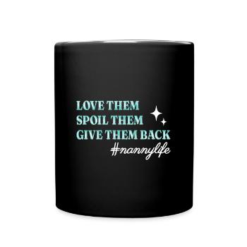 Nanny Babysitter Childminder - Full Colour Mug - black - Front