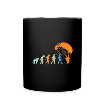 Fallschirmspringer Fallschirmspringen Fallschirm - Tasse einfarbig - Schwarz - Vorne