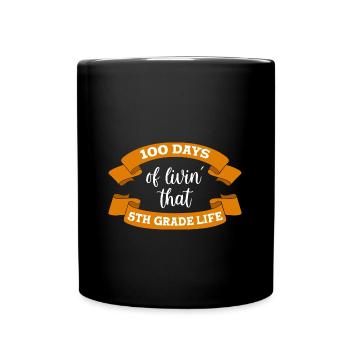 100 Days Of School - Full Colour Mug - black - Front