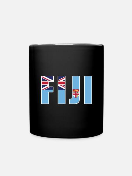 Fiji Rugby - Tasse einfarbig - Schwarz