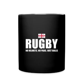 Rugby No Helmets No Pads Just Balls Rugby - Full Colour Mug - black - Front