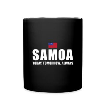 Samoa Today Tomorrow Always Samoa Rugby - Tasse einfarbig - Schwarz - Vorne