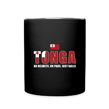Tonga No Helmets No Pads Just Balls Tonga Rugby - Tasse einfarbig - Schwarz - Vorne
