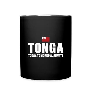 Tonga Today Tomorrow Always Tonga Rugby - Tasse einfarbig - Schwarz - Vorne