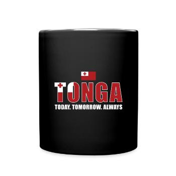 Tonga Today Tomorrow Always Tonga Rugby - Tasse einfarbig - Schwarz - Vorne