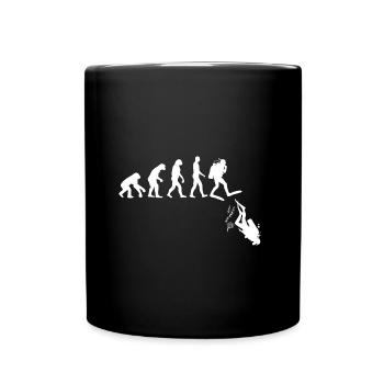 Diving Evolution Diver Humor Diving - Full Colour Mug - black - Front