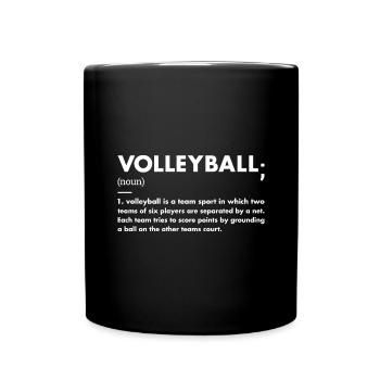 Sport Definition Volleyball - Tasse einfarbig - Schwarz - Vorne