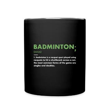 Sport Definition Badminton - Tasse einfarbig - Schwarz - Vorne