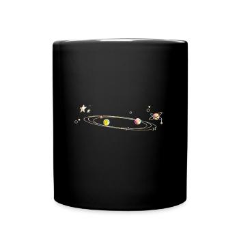 Planet Earth Sun Stars Gift - Full Colour Mug - black - Front