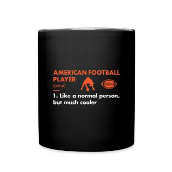 Définition du joueur de sport Football américain - Mug uni - noir - Devant