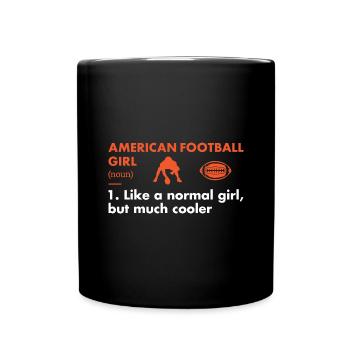 Sport Girl Définition Football américain - Mug uni - noir - Devant