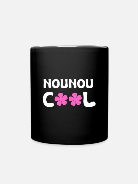 nounou cool - Mug uni - noir