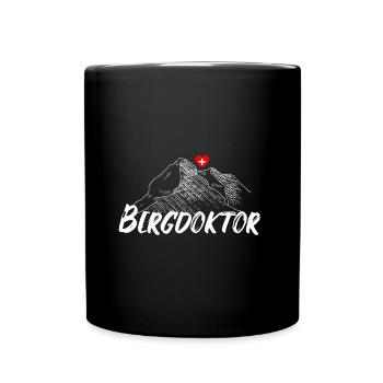Bergdoktor Doktor Arzt Rettung Alpendoktor Wandern - Tasse einfarbig - Schwarz - Vorne