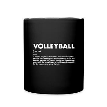 Sport Definition Volleyball - Tasse einfarbig - Schwarz - Vorne