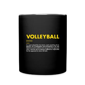 Sport Definition Volleyball - Tasse einfarbig - Schwarz - Vorne
