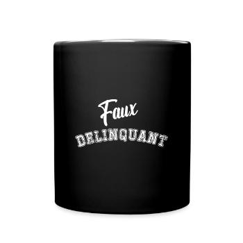 faux délinquant - Mug uni - noir - Devant