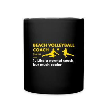Entraîneur sportif Définition Volleyball de plage - Mug uni - noir - Devant