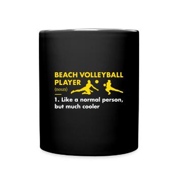 Définition du joueur sportif Volleyball de plage - Mug uni - noir - Devant